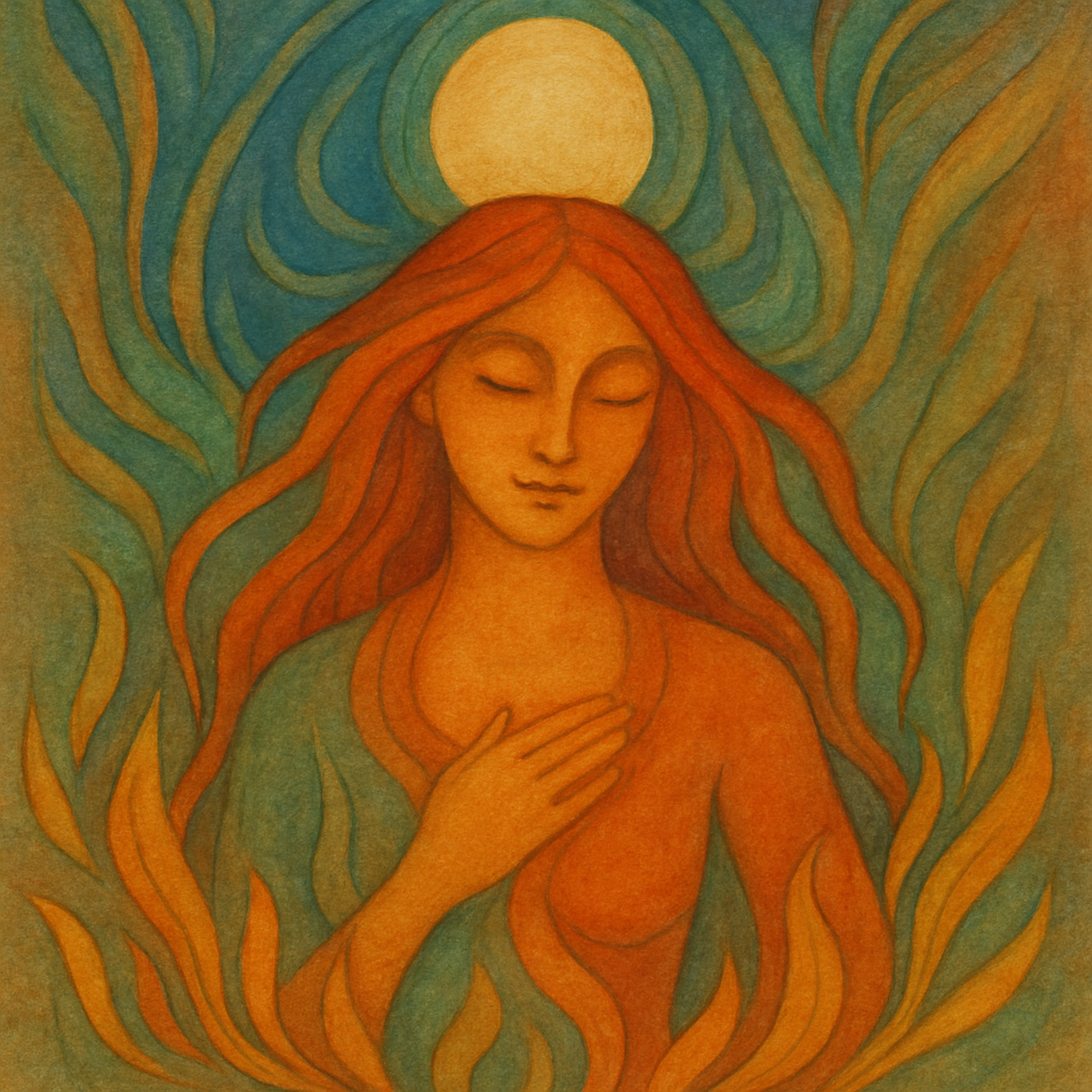 Serenity in swirling hues